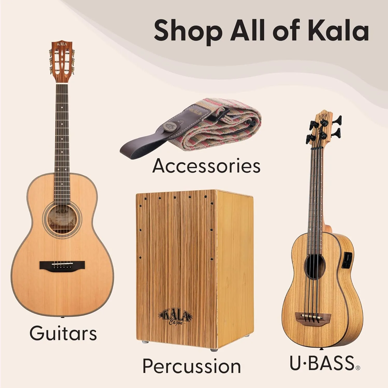 Kala Brand Music Co. The Waterman Sea Glass Collection, 4-String Ukulele, Right, Maritime Red, Soprano (KA-WMT-RD-S)