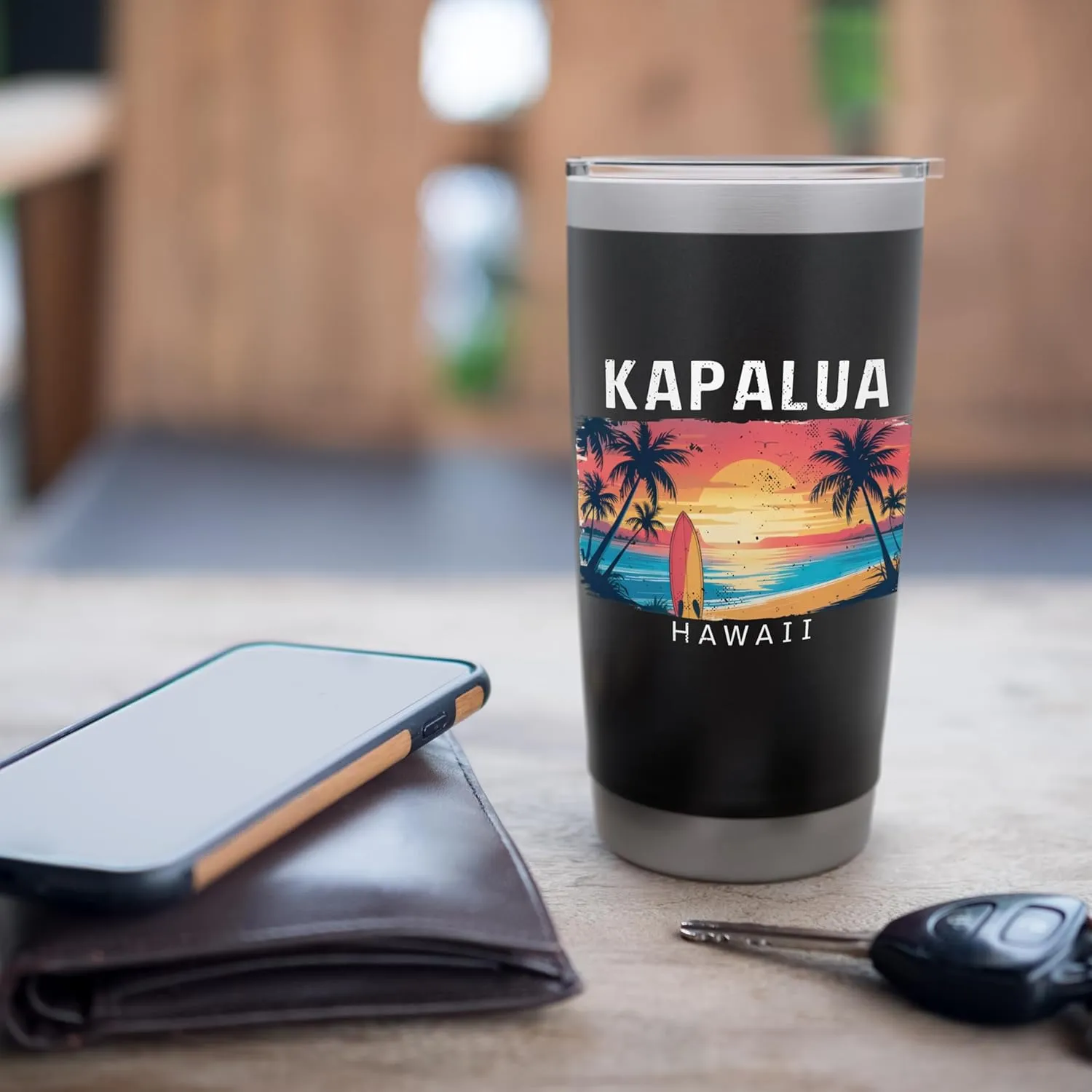 Kapalua Bay Hawaii Men Women Surfing Stainless Steel Insulated Tumbler