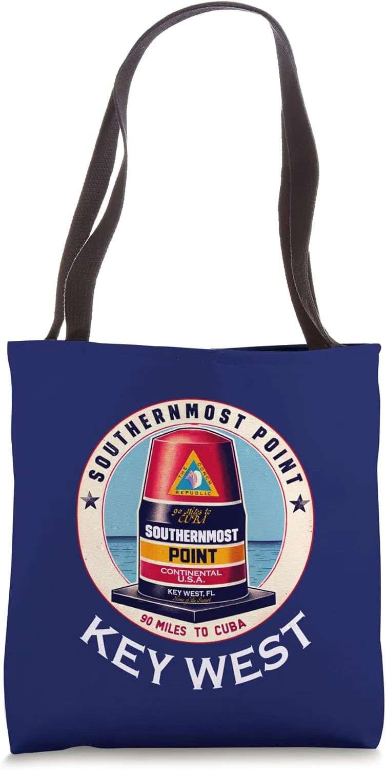 Key West Southernmost Beacon Tee Florida Tote Bag