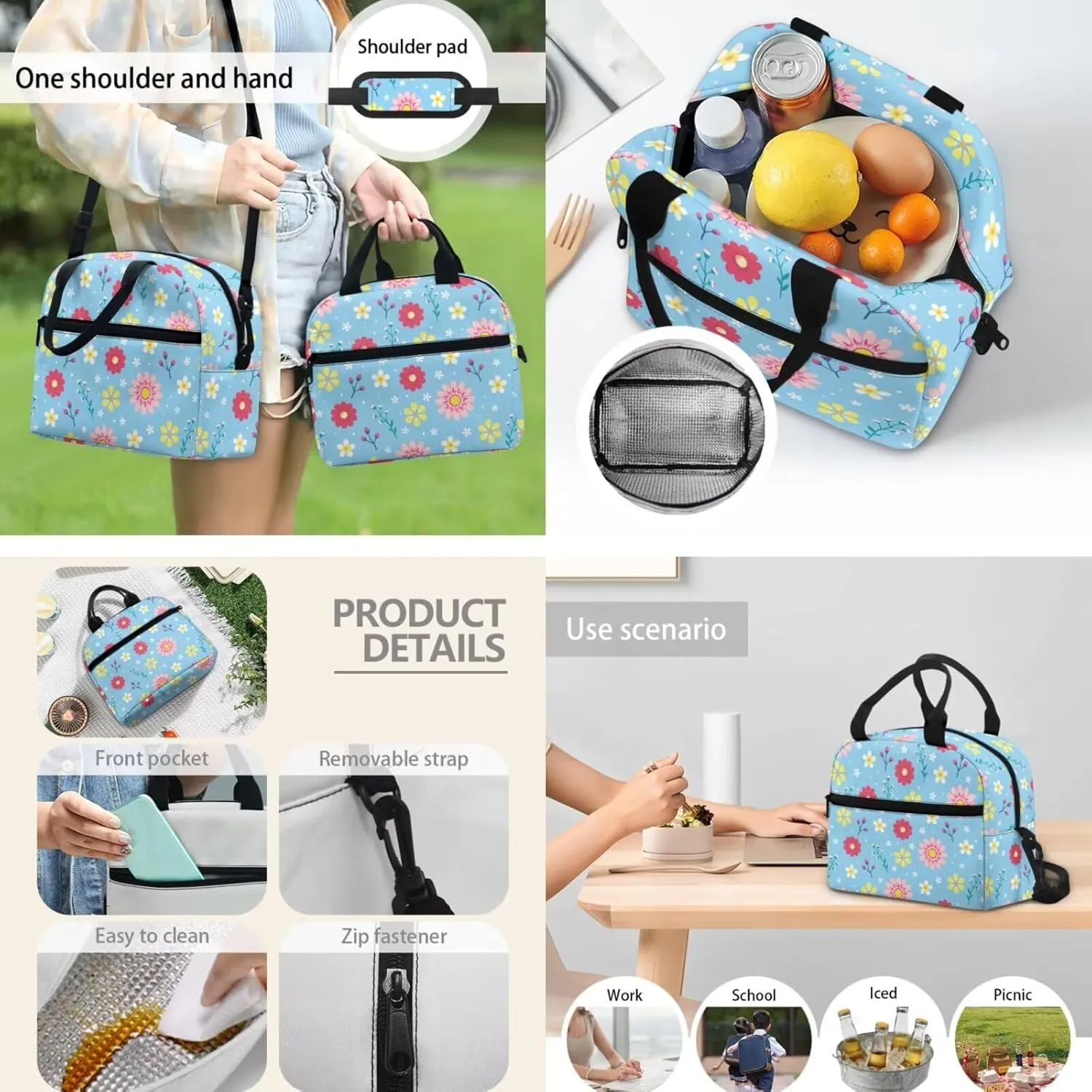 Kids Backpack Boys Cool 3 Piece Cute Florals Bookbag Toddler School Bag Cool Animal Cartoon Travel Sports Bag for Boy Kindergarten Nursery School Pre-K Elementary School Age 3-15Y