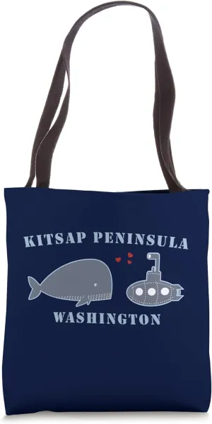 Kitsap Peninsula WA Pacific Northwest Submarine Gray Whale Tote Bag