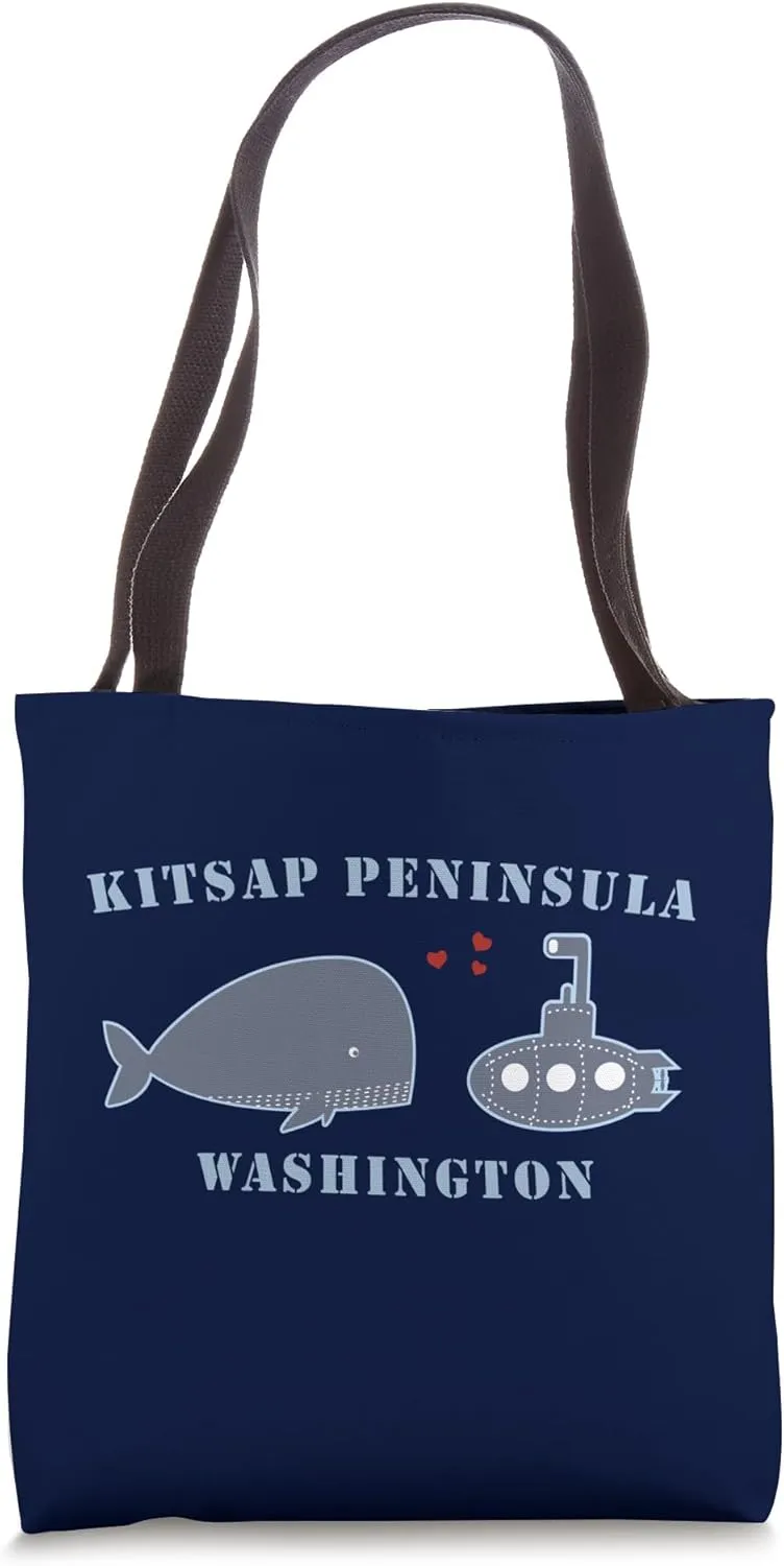 Kitsap Peninsula WA Pacific Northwest Submarine Gray Whale Tote Bag