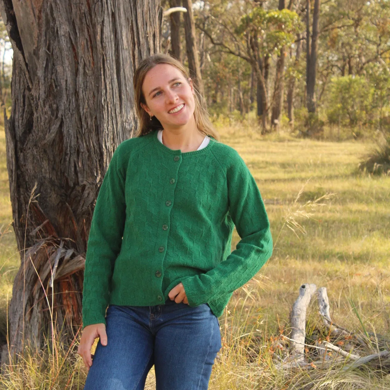 Koda Raglan Cardigan - Green