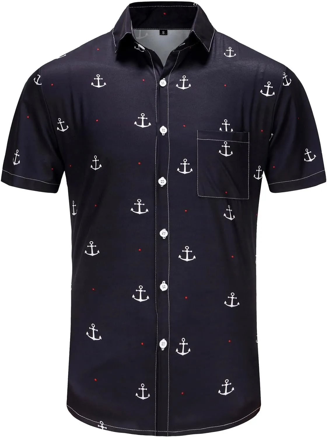 KYKU Funky Hawaiian Shirt for Men Palm Beach Shirts Tropical Vacation Clothes