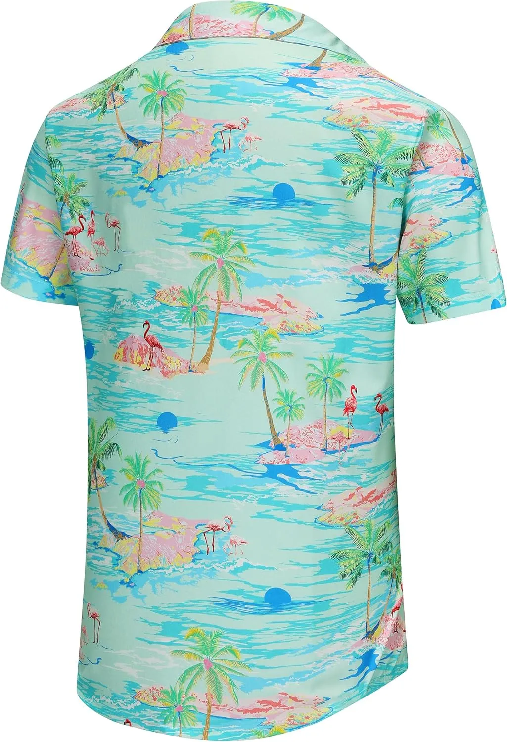 KYKU Funky Hawaiian Shirt for Men Palm Beach Shirts Tropical Vacation Clothes