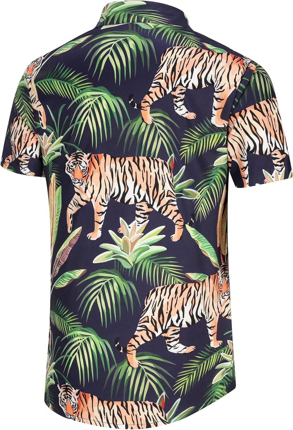 KYKU Men's Casual Button-Down Shirts Hawaiian Shirt Short Sleeve Beach Clothes with Pockets