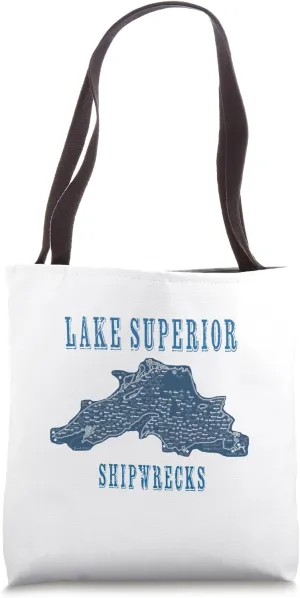 Lake Superior Shipwrecks, Great Lakes, Ships, History Tote Bag