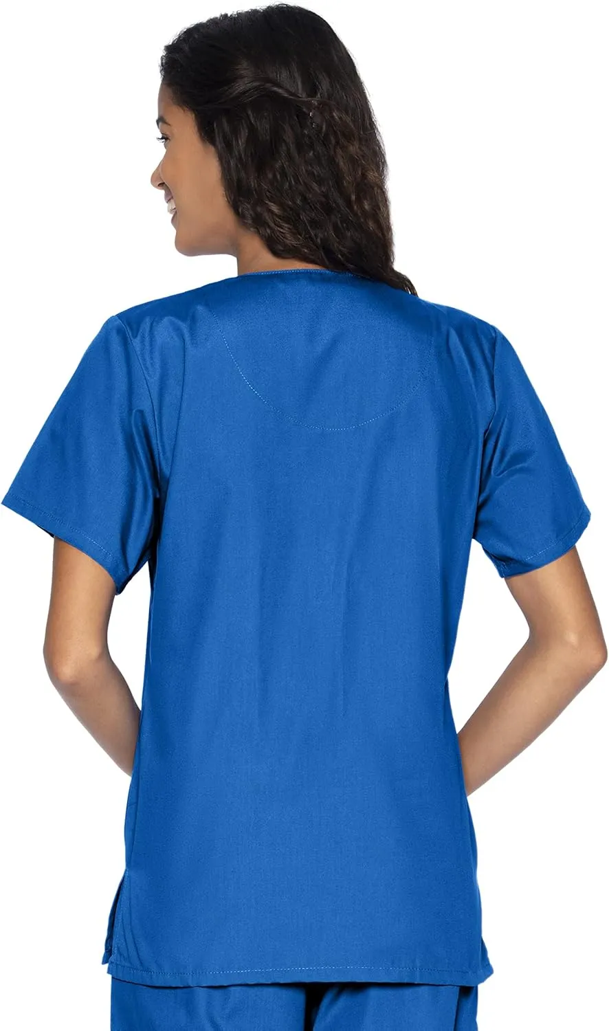 Landau Essentials Relaxed Fit 4-Pocket V-Neck Scrub Top for Women 8232