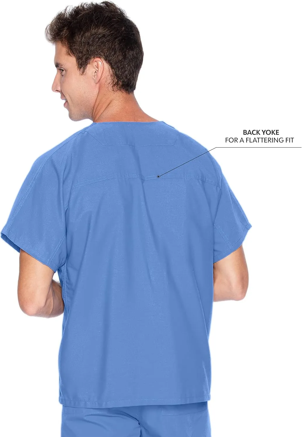 Landau Essentials Unisex Relaxed Fit 1-Pocket V-Neck Scrub Top 7502