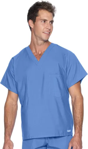 Landau Essentials Unisex Relaxed Fit 1-Pocket V-Neck Scrub Top 7502