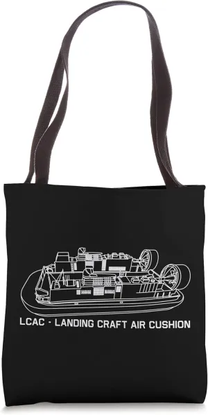 Landing Craft Air Cushion LCAC Military Hovercraft Diagram Tote Bag