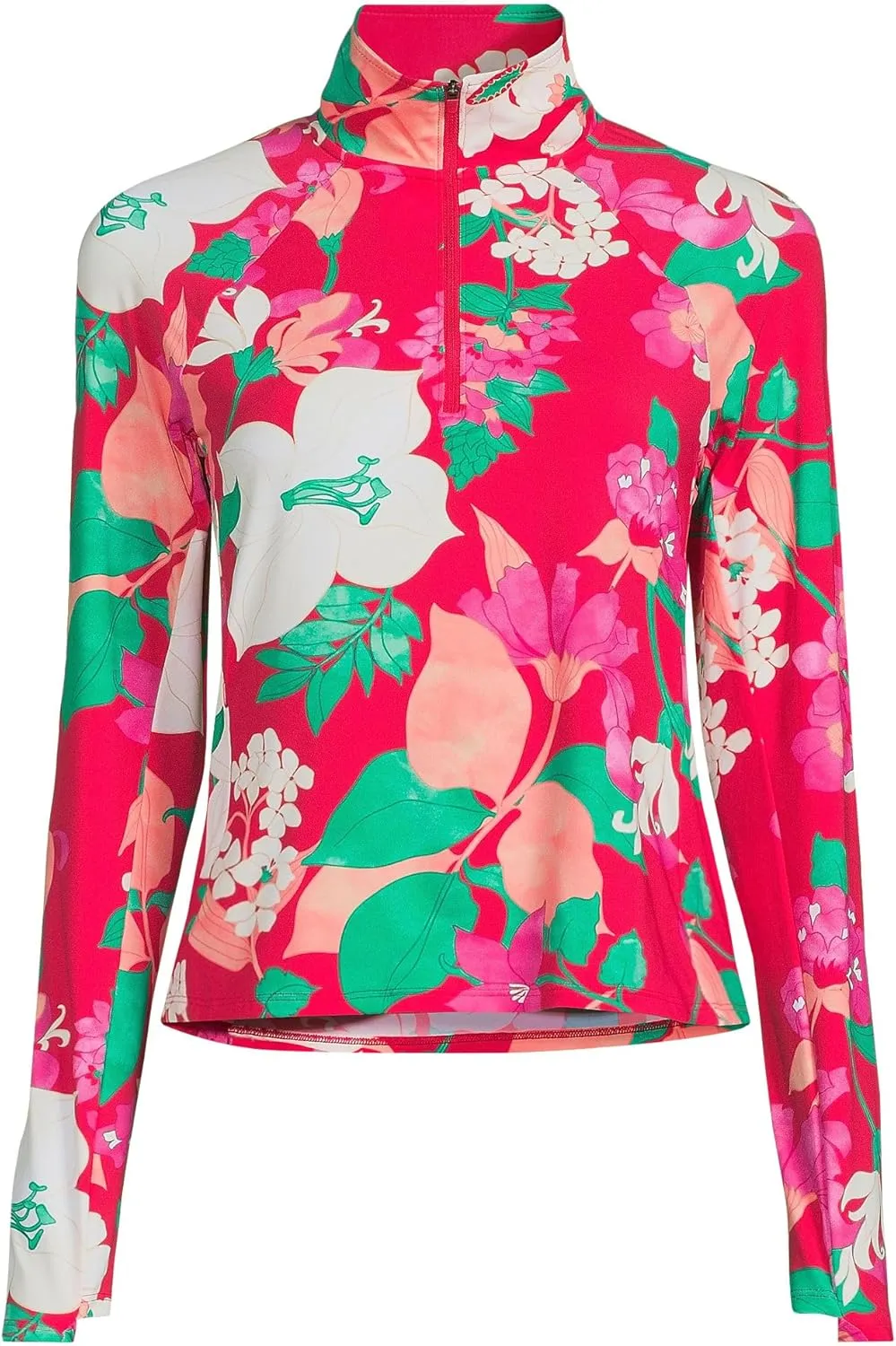 Lands' End Women's Long Sleeve Rash Guard Cover-up UPF 50