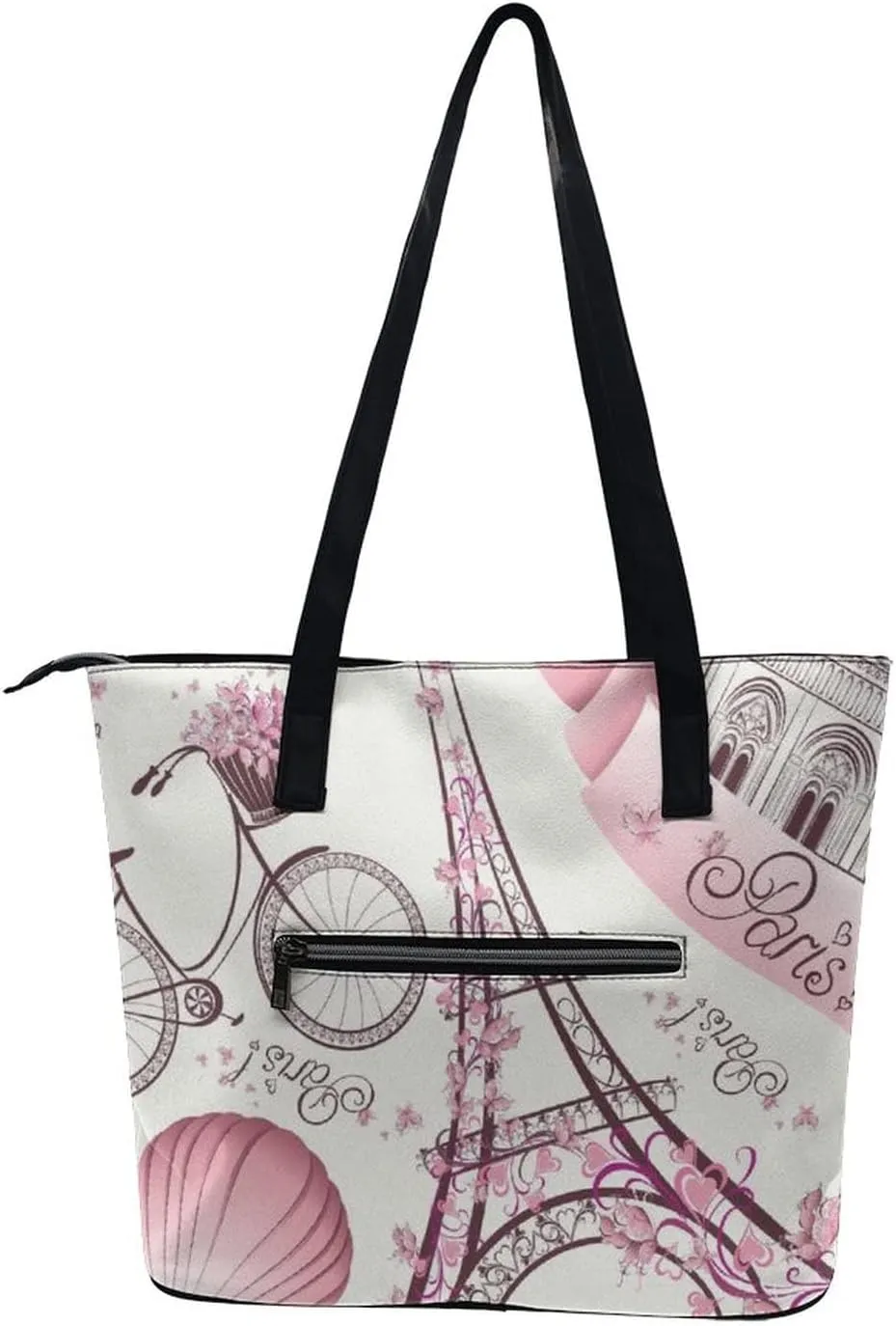 Large Tote Bag Fashion Portable Handbags With Zipper For Women And Men