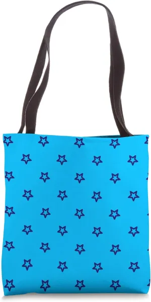 Light Blue Stars Classic Nautical Oceanic Timeless Pattern Tote Bag
