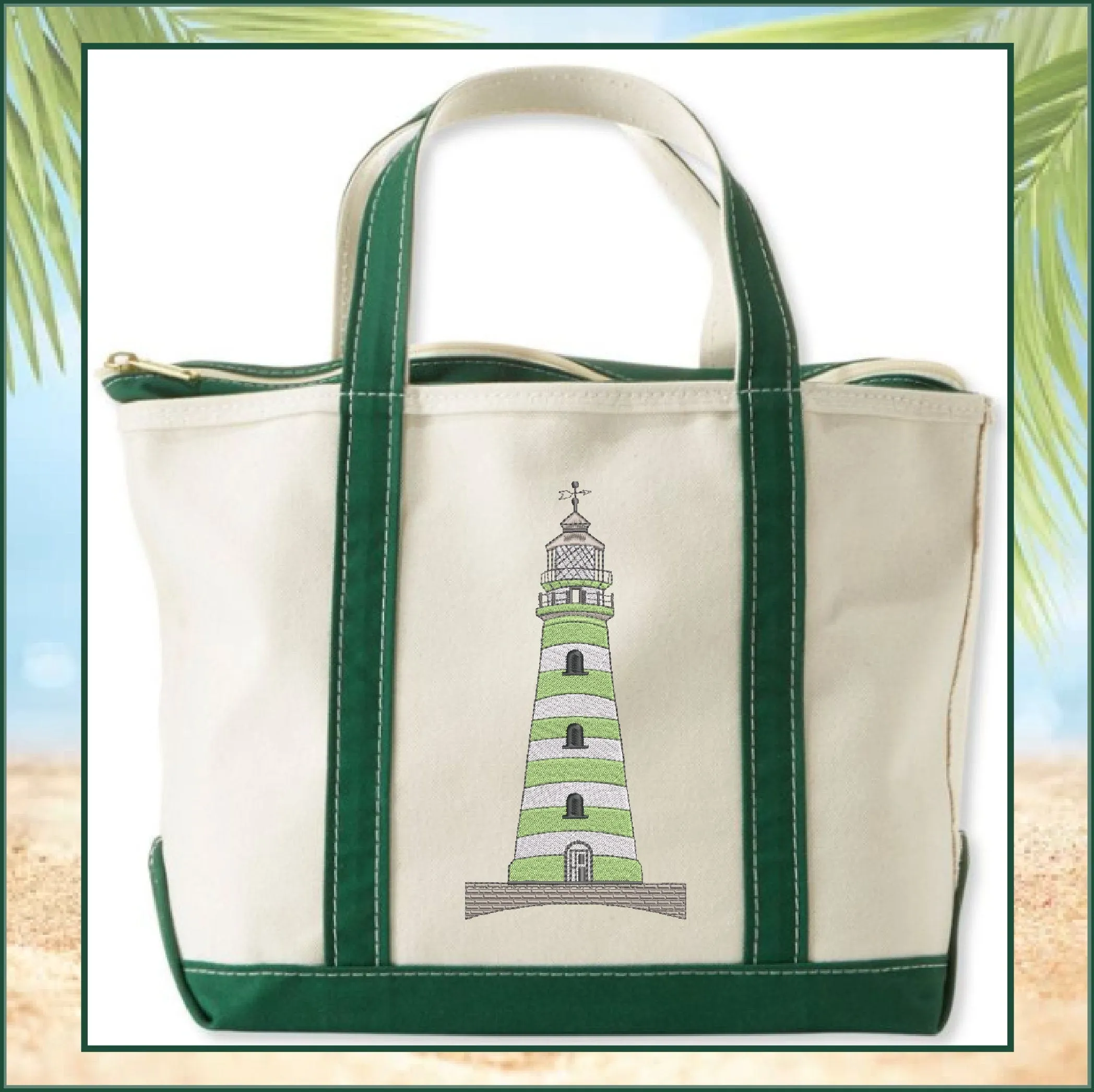 Lighthouse Machine Embroidery Design | Coastal Lighthouse Island Embroidery | Seaside Landscape Sketch | 6 Sizes (0816)