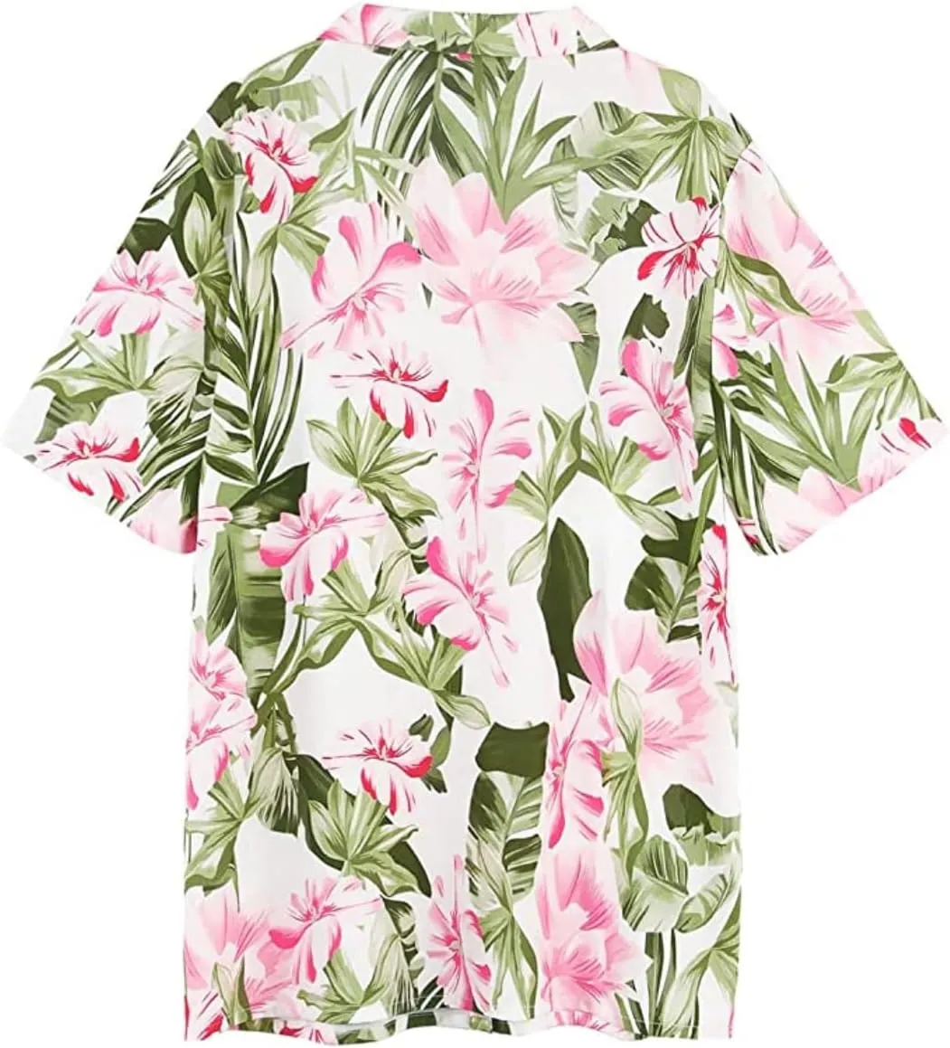 LILYCHIC Women's Hawaiian Shirts Coconut Button Summer Soft Button Down Shirts Short Sleeve