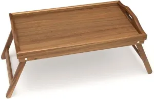 Lipper International Acacia Bed Tray with Folding Legs, 19.75" x 12" x 9.5"