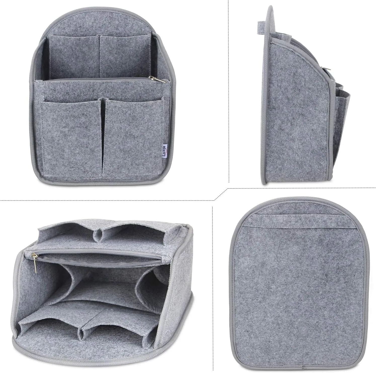 LUXJA Backpack Organizer, Felt Organizer Insert for Backpack, Gray