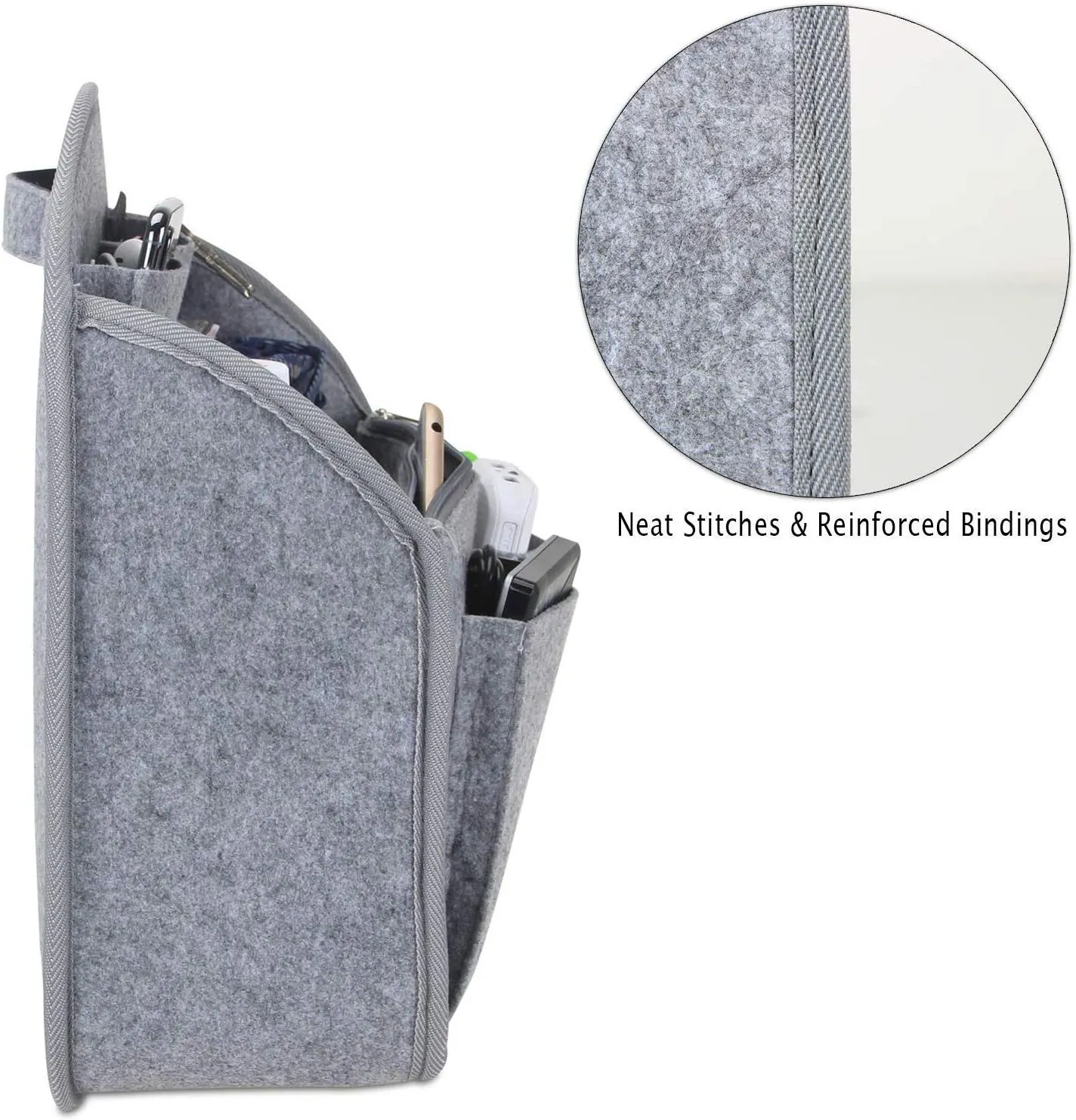 LUXJA Backpack Organizer, Felt Organizer Insert for Backpack, Gray