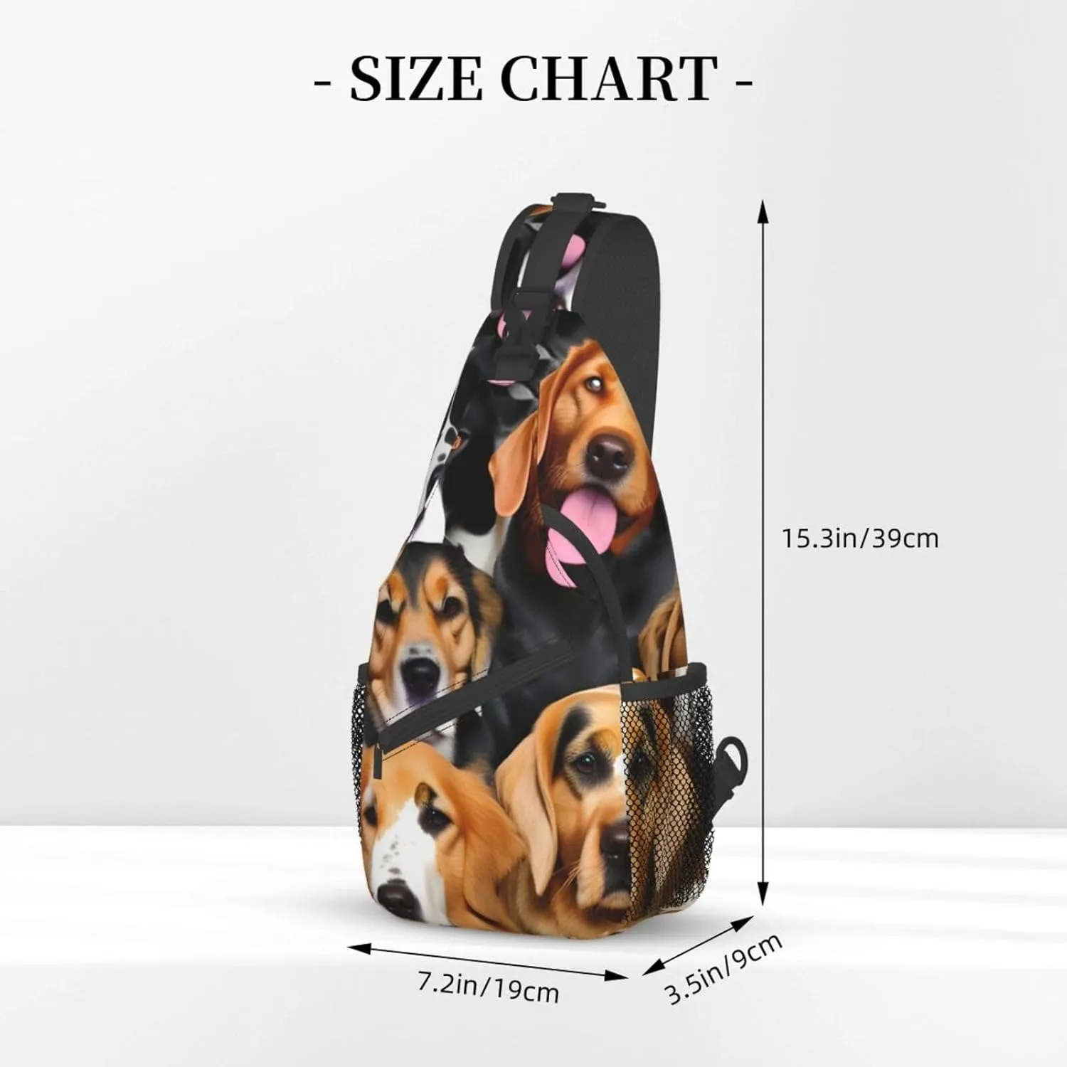 Many Dogs Unisex Casual Diagonal Chest Bag,Multipurpose Crossbody Shoulder Bag Travel Hiking Daypack