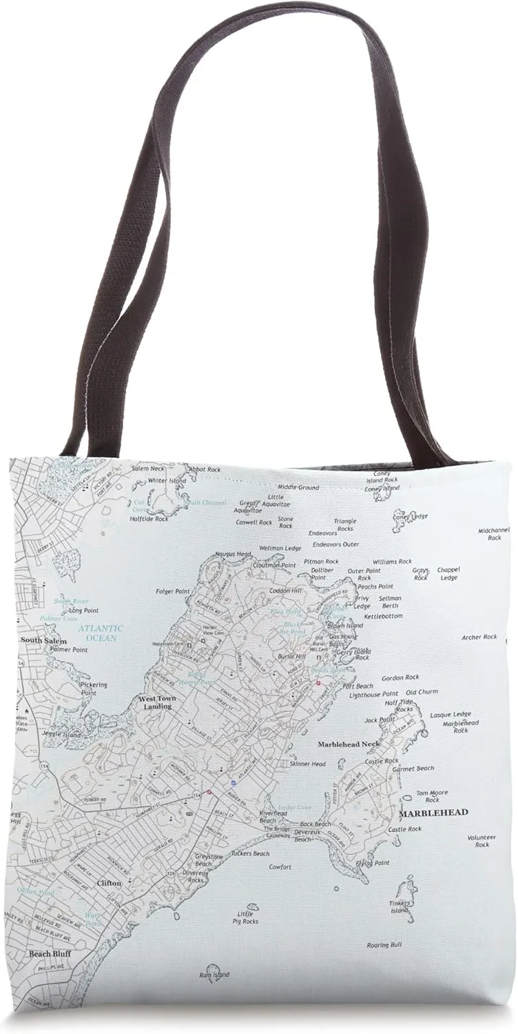 Marblehead MA Map (2018) Tote Bag