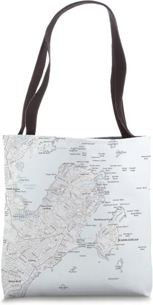 Marblehead MA Map (2018) Tote Bag