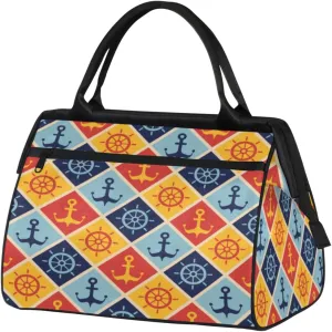 Maritime Mood Travel Duffel Bag Sports Travel Duffel Bag Waterproof Durable Large Gym Tote Bag Weekender Overnight Bag for Women Travel Gym Yoga