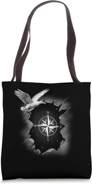 Maritime Seagull Compass Sailor Cruise Seagull Travel Tote Bag