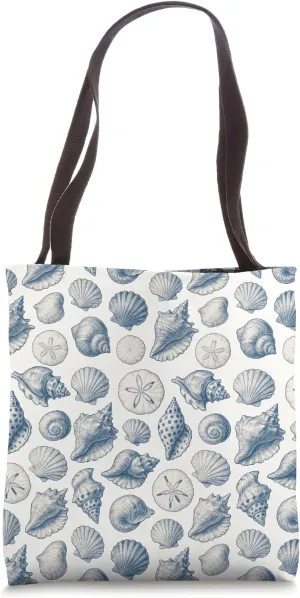Maritime Seashells Pattern Beach Summer Vacation Tote Bag