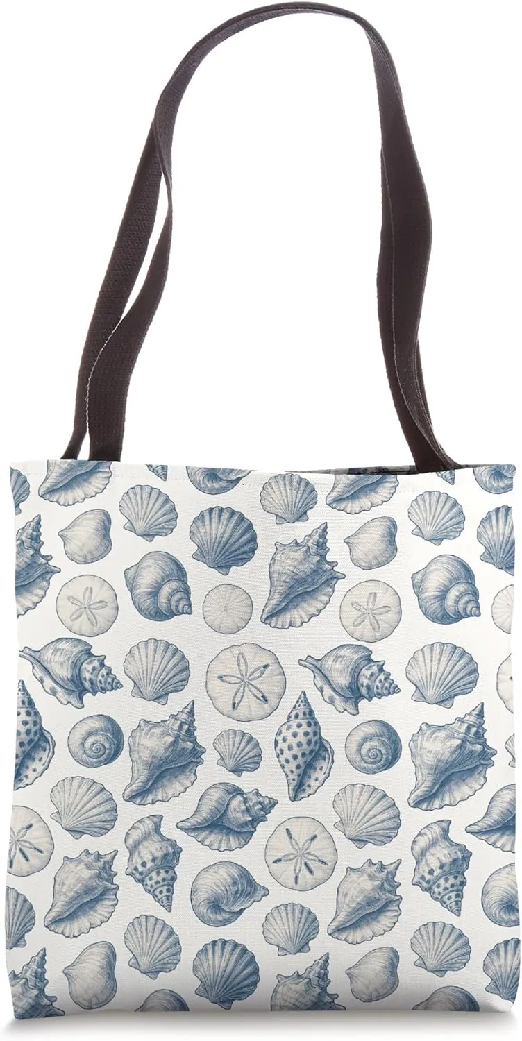 Maritime Seashells Pattern Beach Summer Vacation Tote Bag