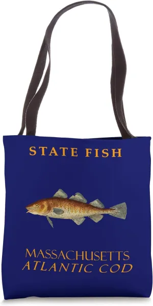 Massachusetts Territory Fish The Atlantic Cod Tote Bag
