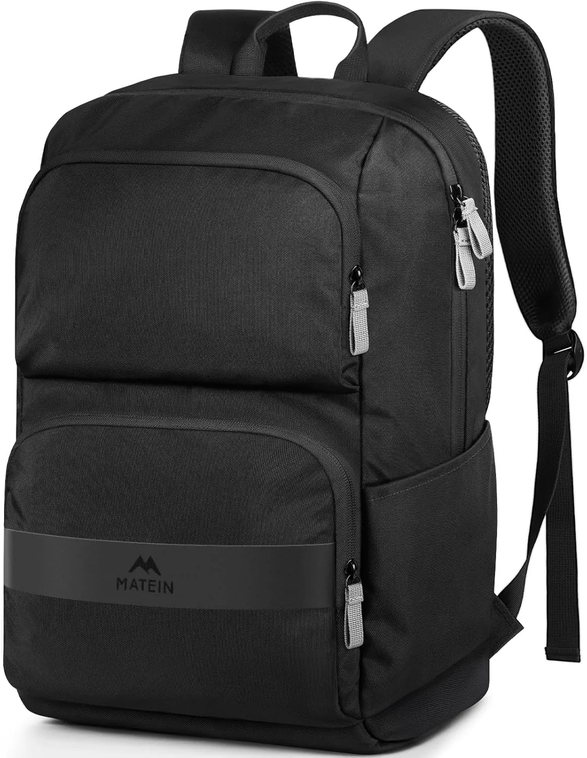 MATEIN Travel Laptop Backpack Lightweight, 16 Inch Slim Basic Backpack for Men Women, Water Resistant Simple Modern Backpacks Large College Computer Back Pack Daypack for Trip Commuter Office, Black