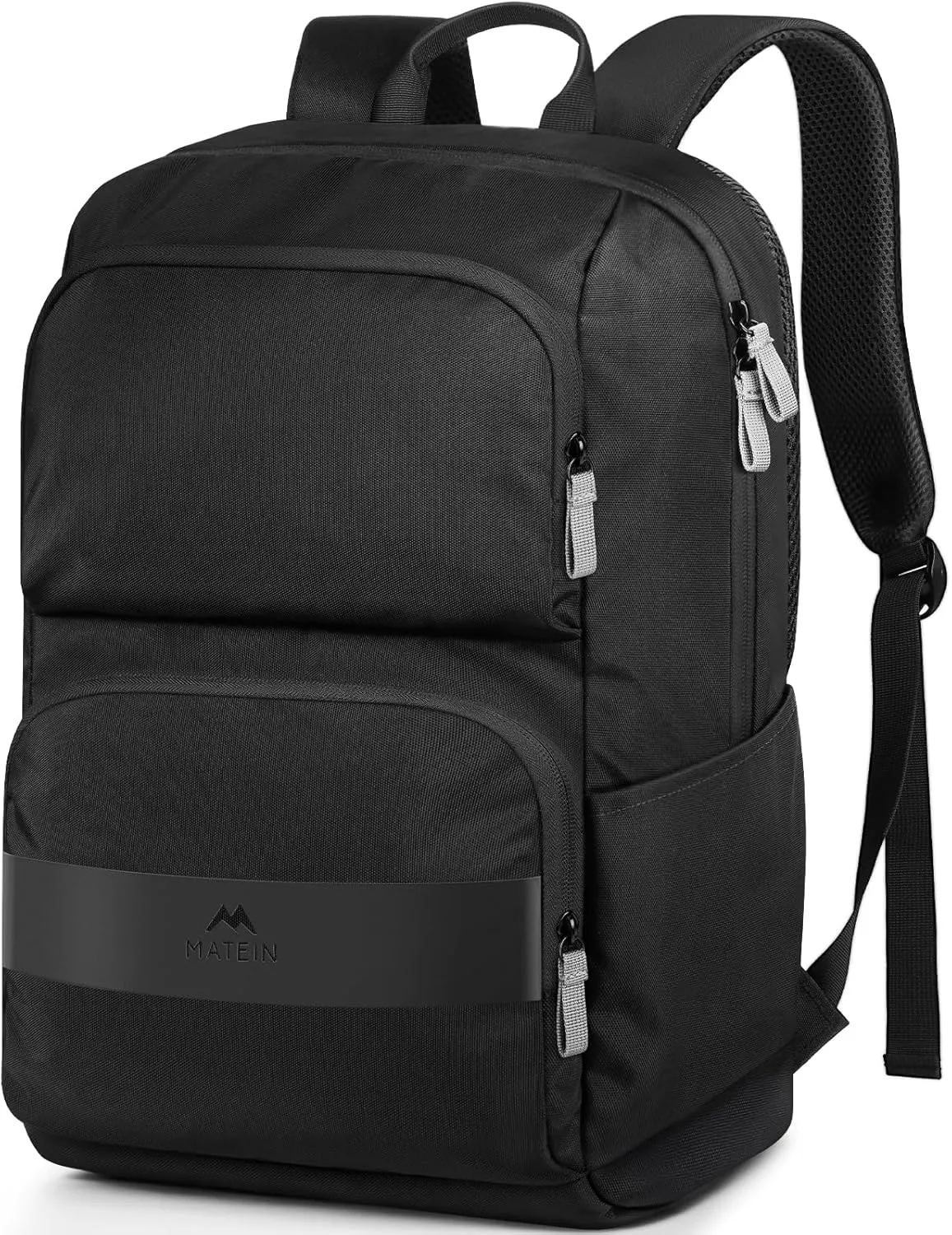 MATEIN Travel Laptop Backpack Lightweight, 16 Inch Slim Basic Backpack for Men Women, Water Resistant Simple Modern Backpacks Large College Computer Back Pack Daypack for Trip Commuter Office, Black