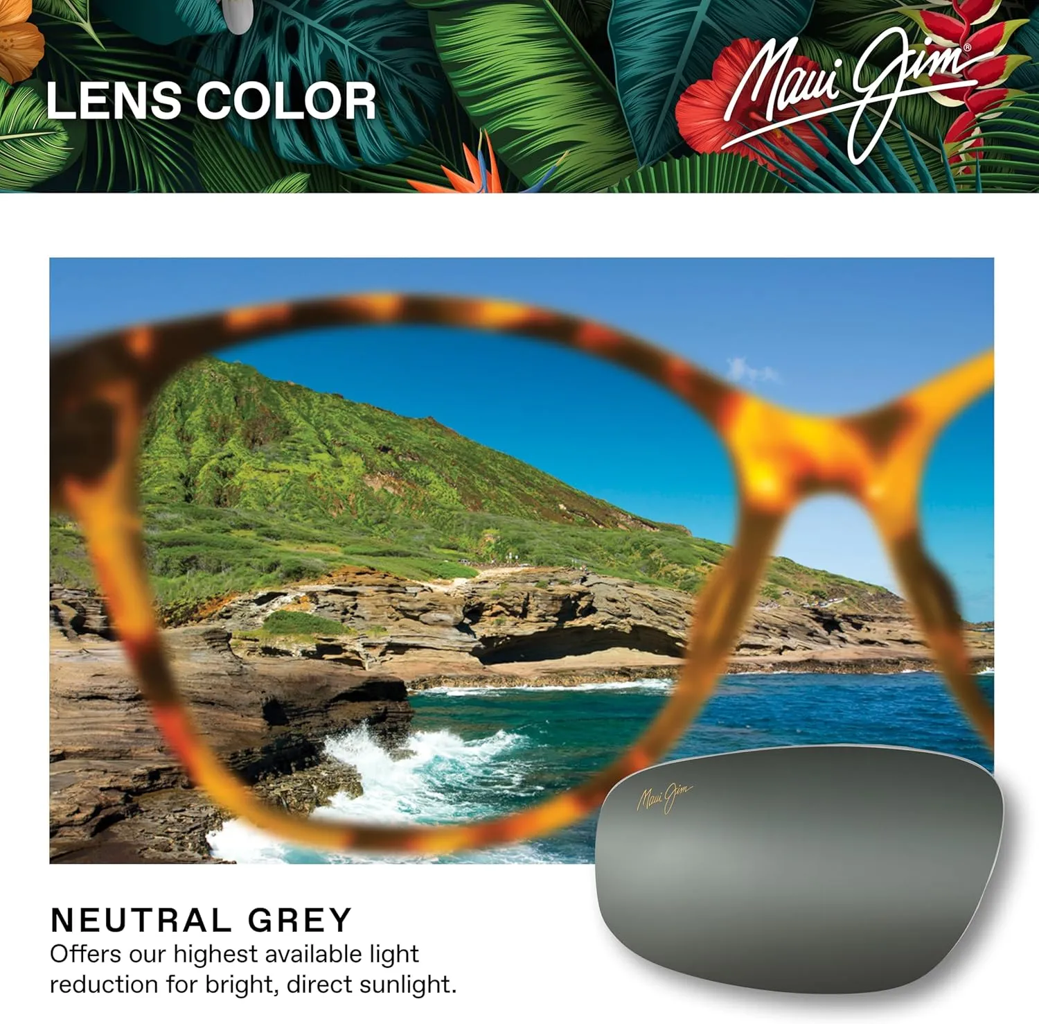 Maui Jim Men's Honokalani Polarized Rectangular Sunglasses