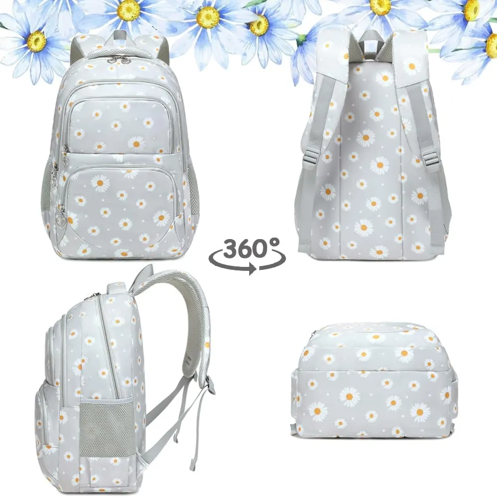 Meisohua Girls Backpack with Lunch Box 3 in 1 Set Kids Backpack for Girls Preschool Kindergarten Elementary School Backpack