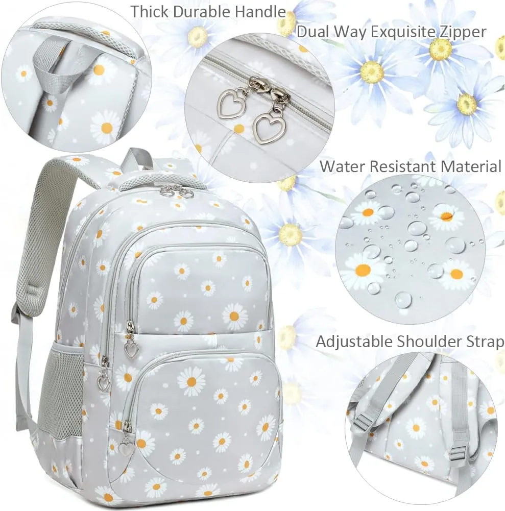 Meisohua Girls Backpack with Lunch Box 3 in 1 Set Kids Backpack for Girls Preschool Kindergarten Elementary School Backpack