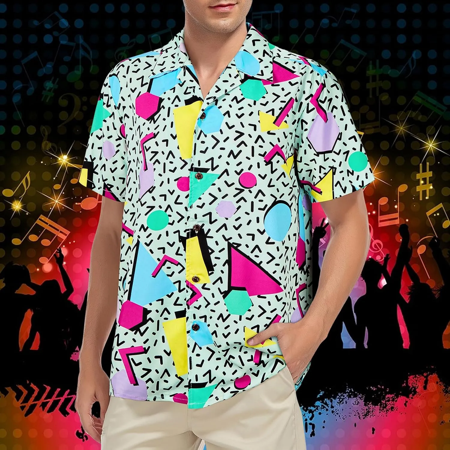 Mens Hawaiian Shirt Floral Print Aloha Shirt Comfortable Novelty Button Down Shirts Casual Short Sleeve Beachwear for Men