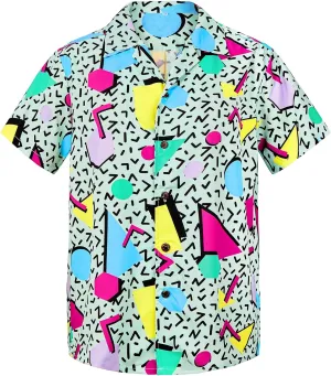 Mens Hawaiian Shirt Floral Print Aloha Shirt Comfortable Novelty Button Down Shirts Casual Short Sleeve Beachwear for Men