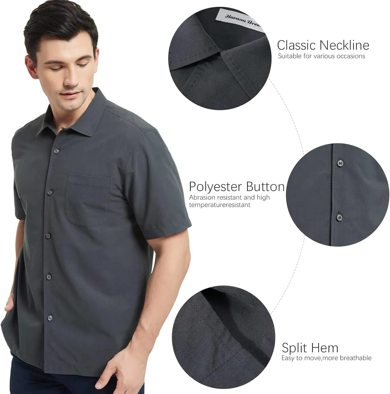 Men's Hawaiian Shirts Silk and Cotton Button Down Casual Tropical Holiday Beach Shirts