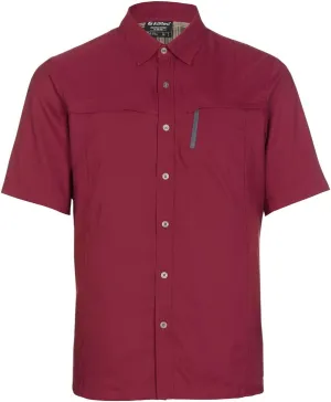 Men's Sjon Short Sleeve Shirt, Maroon,M - US