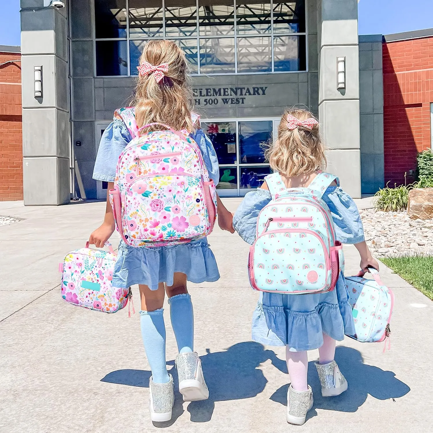 mibasies Kids Backpack for Girls: Girls Backpack 5-8 - Kindergarten Elementary School Bookbag for Girl - Checkerboard