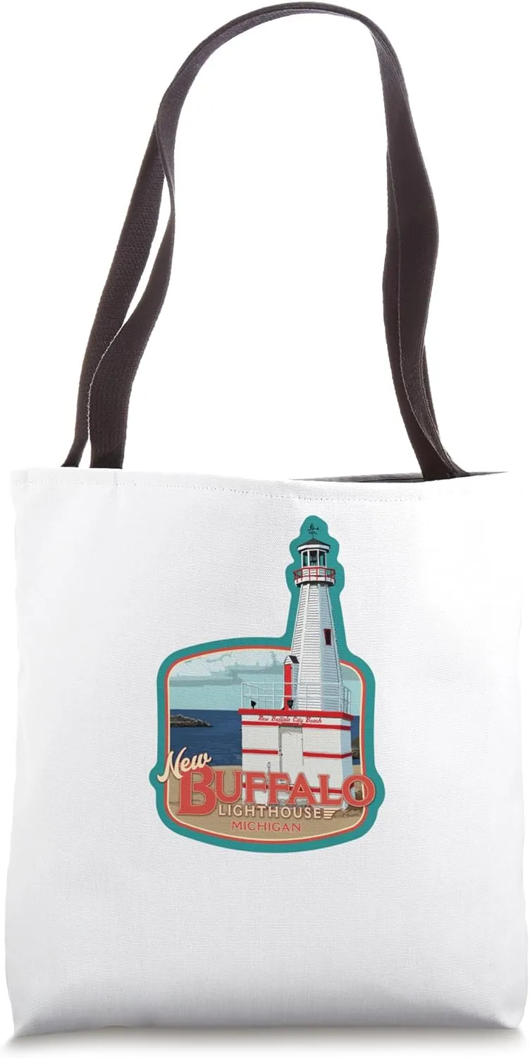 Midwest Maritime Heritage New Buffalo Lighthouse Tote Bag