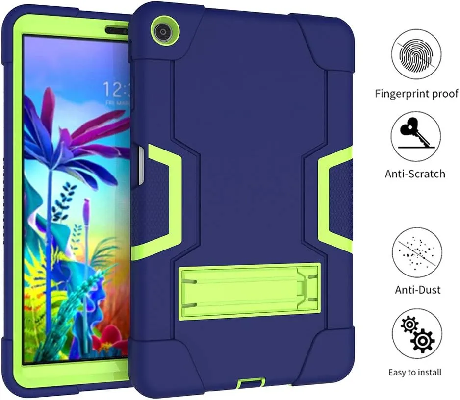 Mignova Case for LG G Pad 5 10.1 inch Tablet Case Hybrid Kids Friendly Drop Shockproof Hybrid High Impact Armor Defender Rugged Protective Case for LG G Pad 5 10.1 inch FHD Tablet 2019 (Navy Green)