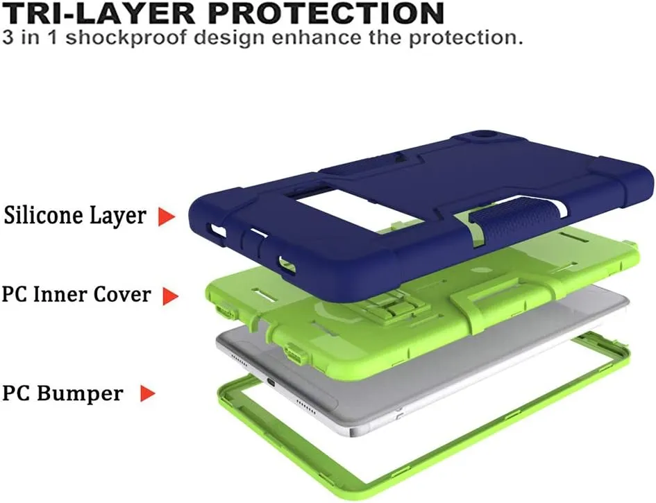 Mignova Case for LG G Pad 5 10.1 inch Tablet Case Hybrid Kids Friendly Drop Shockproof Hybrid High Impact Armor Defender Rugged Protective Case for LG G Pad 5 10.1 inch FHD Tablet 2019 (Navy Green)