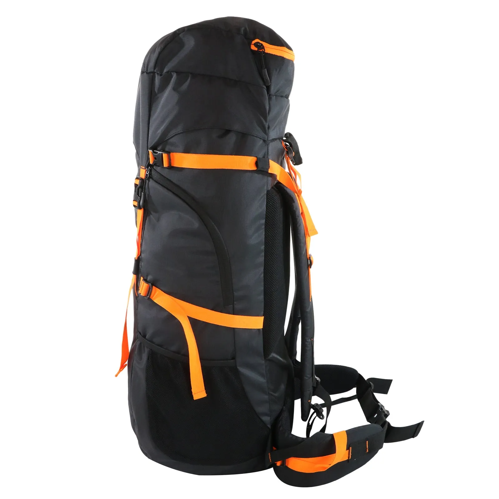 Mike Adventure 60L Trekking Backpack - Black and Orange