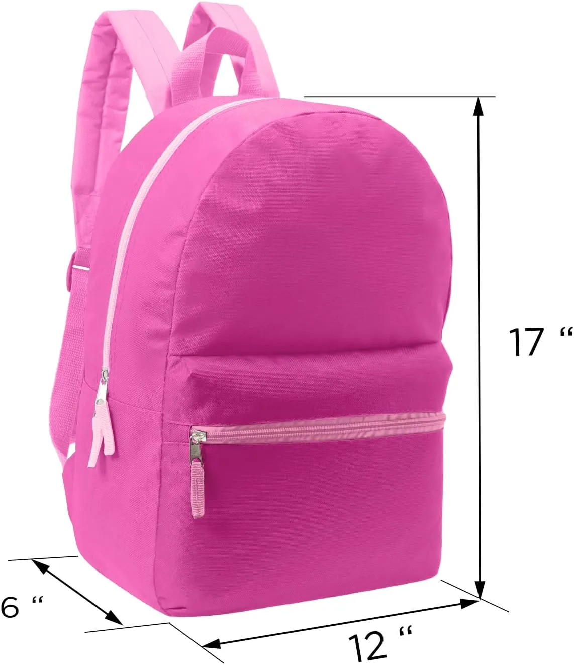 Moda West 17 Inch Bulk Backpacks with 52 Piece School Supplies Kits - Pens, Pencils, Crayons - Case of 12 Wholesale Backpacks in Assorted Colors 12