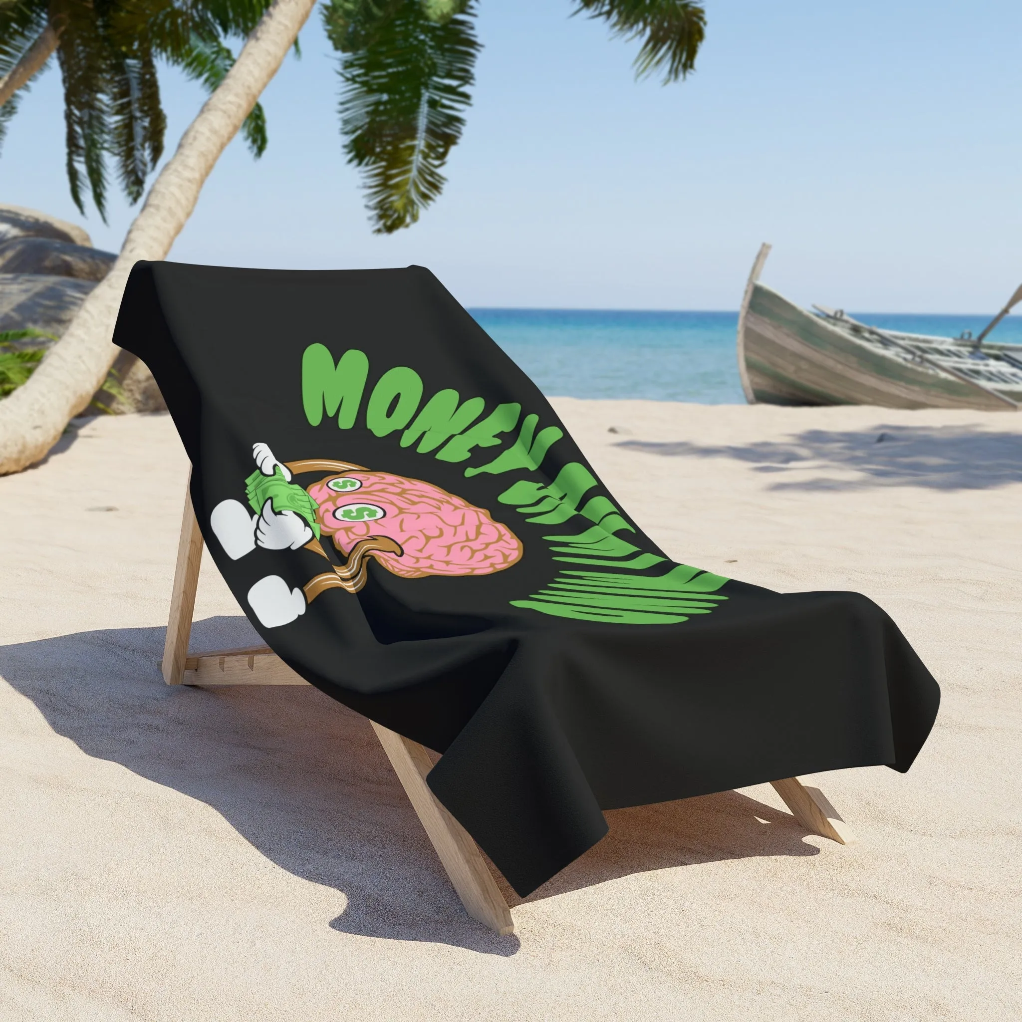 Money on my mind Beach Towel