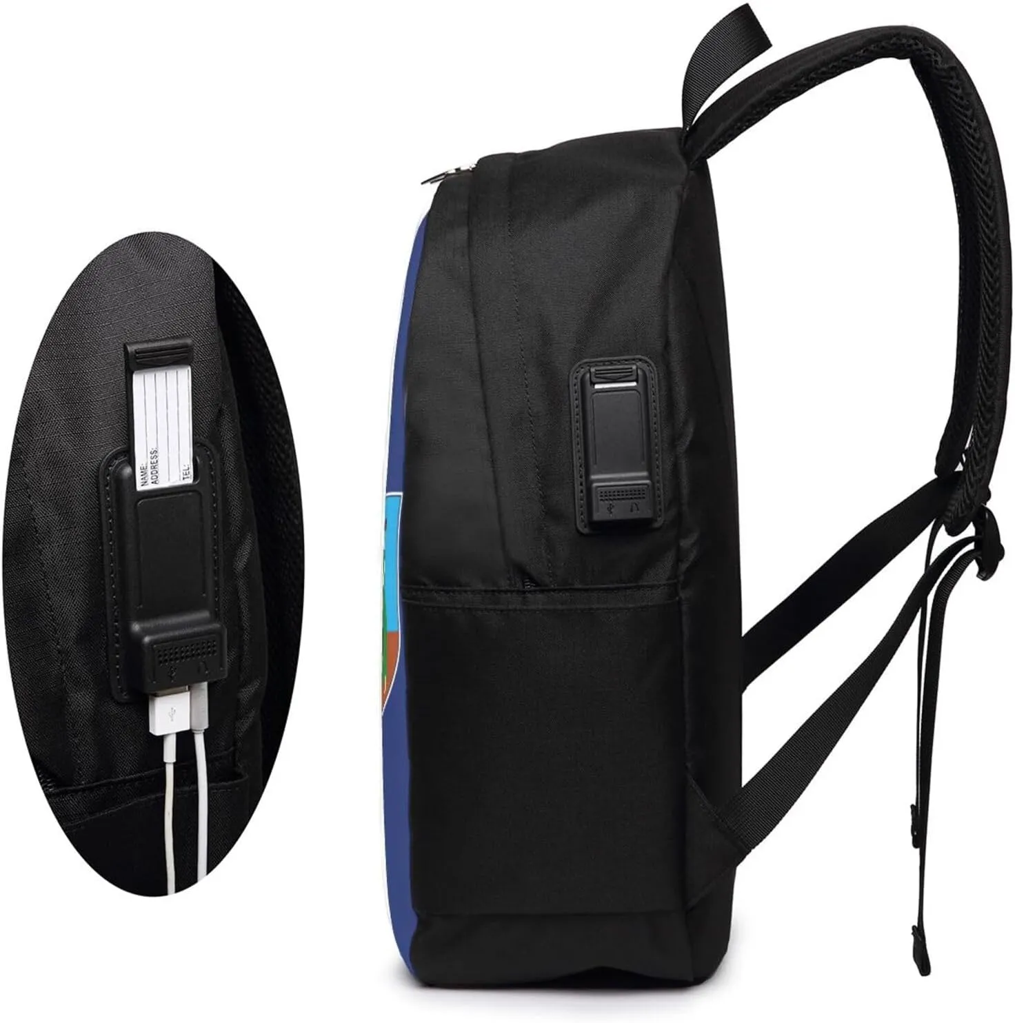 Montserrat Flag Laptop Backpacks Travel Backpack Casual Business Daypack Sport Rucksack Computer Bag Fits up to 17 Inch Notebook with USB Port