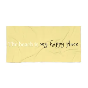My Happy Place Beach Towel-ylw