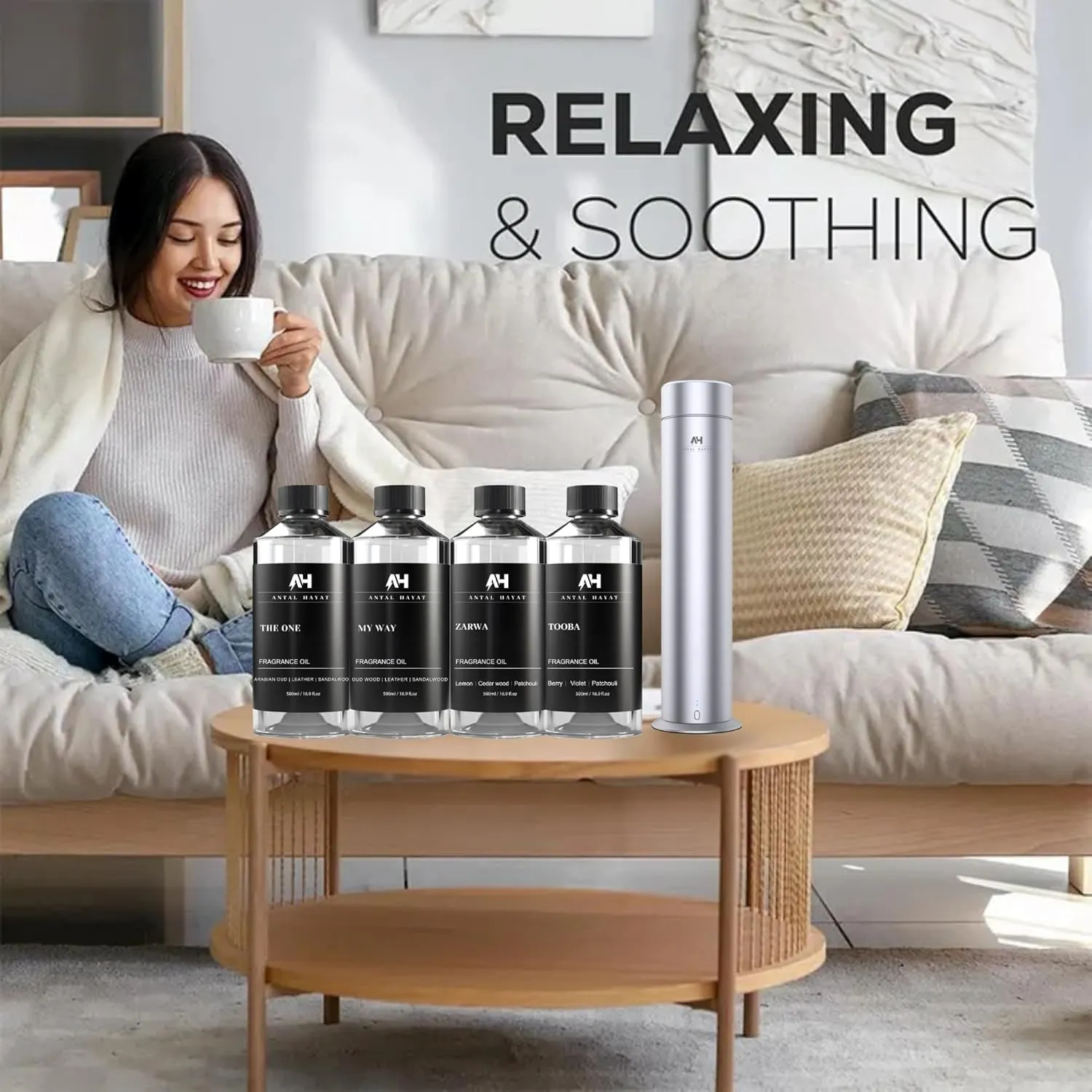 My Way 500mL Essential Oil Scent - Luxury Hotel Inspired Aromatherapy Scent Diffuser Oil - Lush Sandalwood, Warm Virginia Cedar, & Beautiful Iris - Inspired by One Hotel Miami Beach